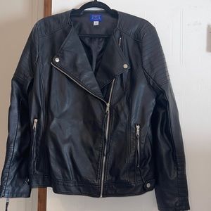 Black leather jacket